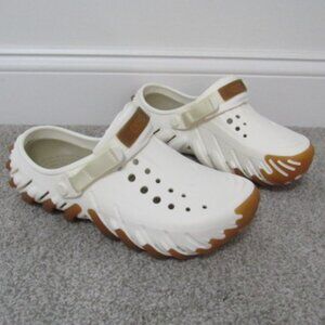 Croc's Echo Gum RO Clog White Brown M8 W10 NWOT